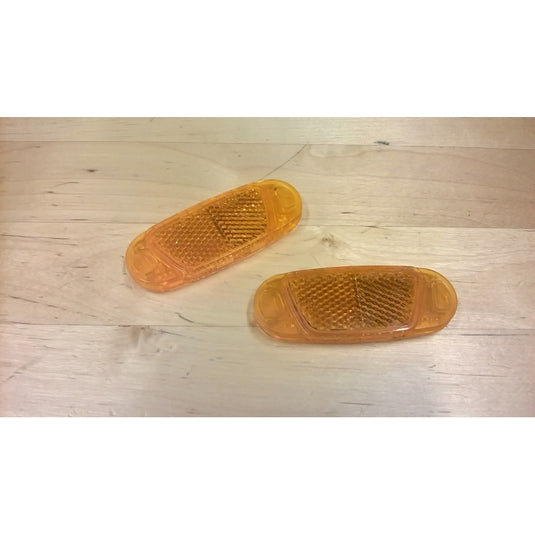 Set of 2 orange spoke reflector