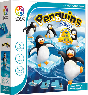 Smartgames penguins on ice (celebration edition) - logisch denkspel - 100 educatieve breinbrekers - solospel voor kinderen volwassenen - vanaf 6 jaar