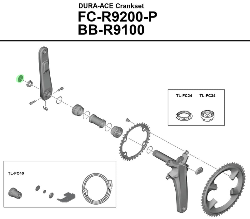 Load image into Gallery viewer, Shimano outer cap for fc-r9200-p
