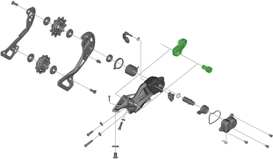 Shimano axle unit for rd-m9000 rear derailleur bracket