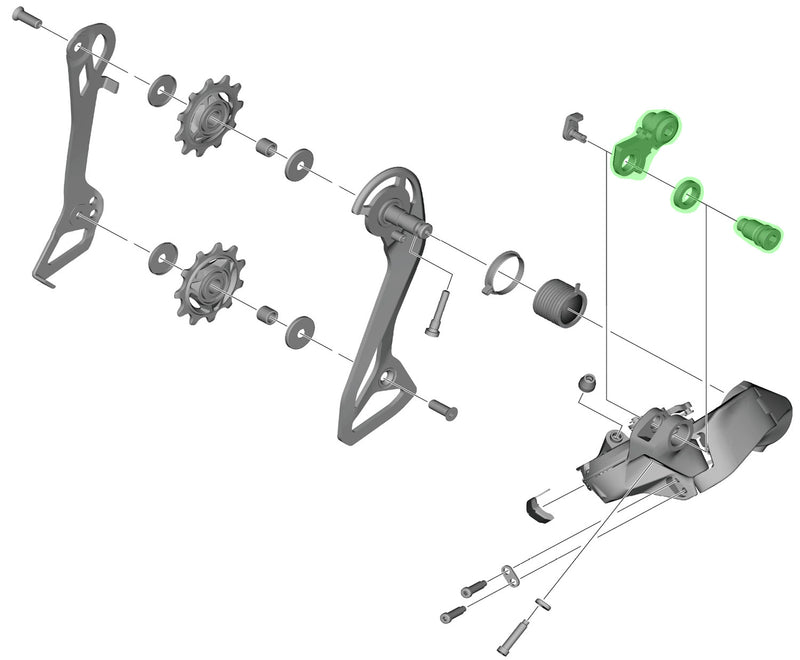 Load image into Gallery viewer, Shimano axle unit for rd-r7150 rear derailleur bracket

