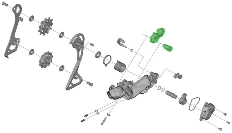 Load image into Gallery viewer, Shimano axle unit for rd-rx805 rear derailleur bracket
