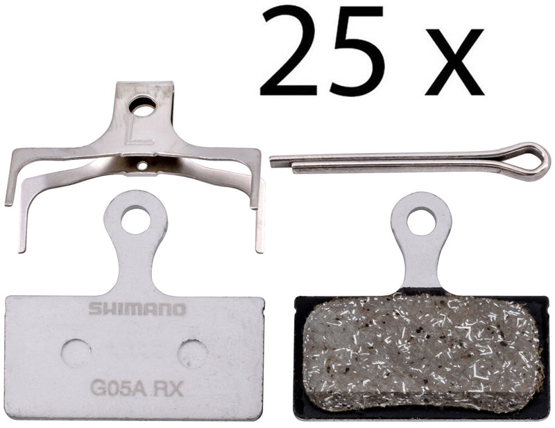 Load image into Gallery viewer, Shimano g05a-rx resin disc brake pads (25 workshop pack)

