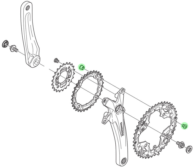 Load image into Gallery viewer, Shimano chainring bolts for fc-m391 mt300 (4 pieces)

