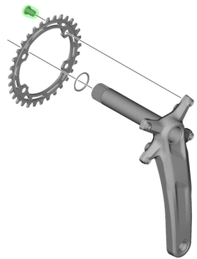 Load image into Gallery viewer, Shimano chainring bolts for fc-m5100-1 fc-mt511-1 (4 pieces)

