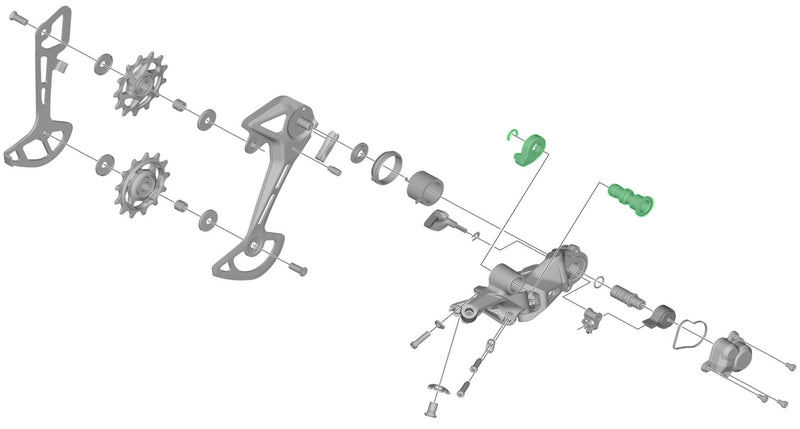 Load image into Gallery viewer, Shimano axle unit for rd-m7100 7120 rear derailleur bracket
