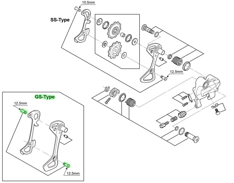 Load image into Gallery viewer, Shimano guide pully bolts for rd-6700-gs 4700 m6100 m8000
