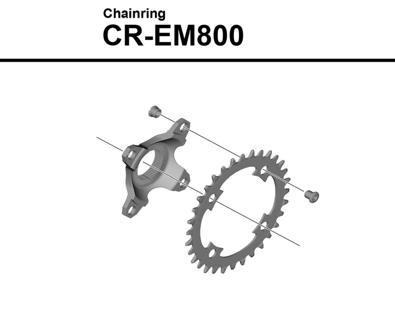 Load image into Gallery viewer, Shimano steps cr-em800 chainring
