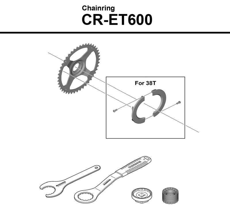 Load image into Gallery viewer, Shimano steps cr-et600 chainring
