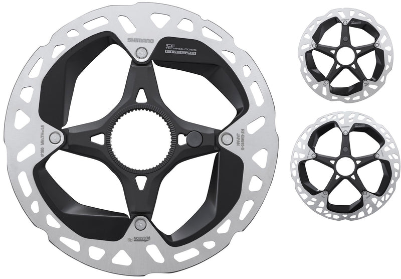 Load image into Gallery viewer, Shimano rt-em910 center lock brake rotor for steps w external teeth
