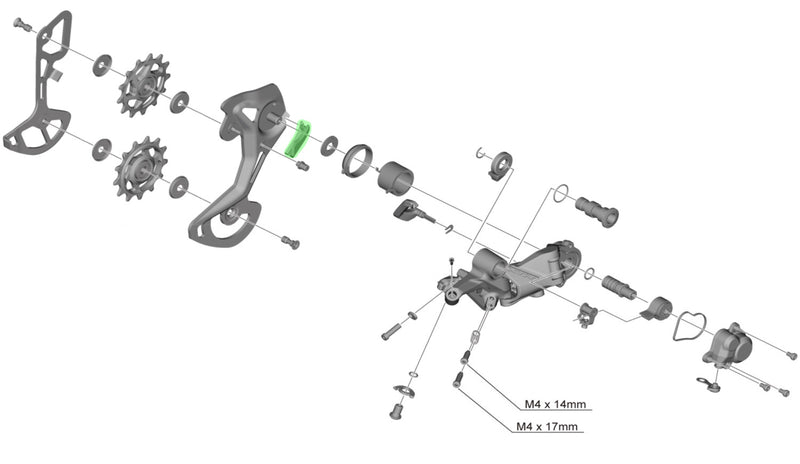Load image into Gallery viewer, Shimano bumper for rd-m9100 rear derailleur
