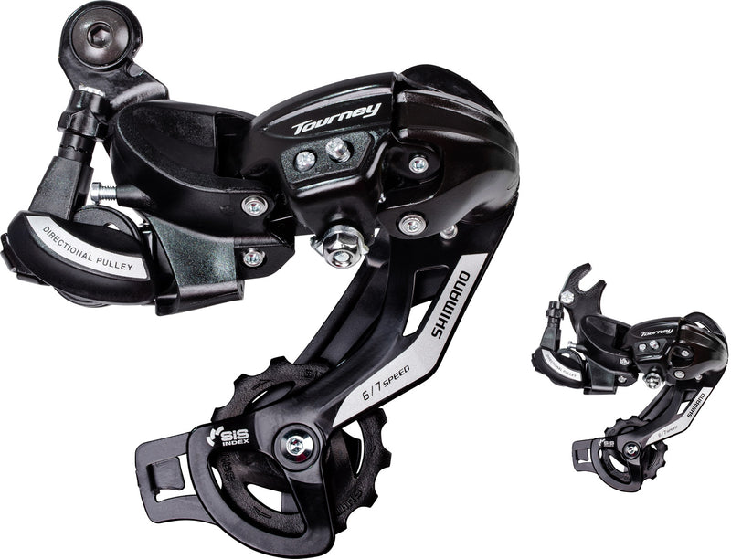 Load image into Gallery viewer, Shimano achterderailleur 6 7-speed tourney ty500 met haak (b-type) - zwart
