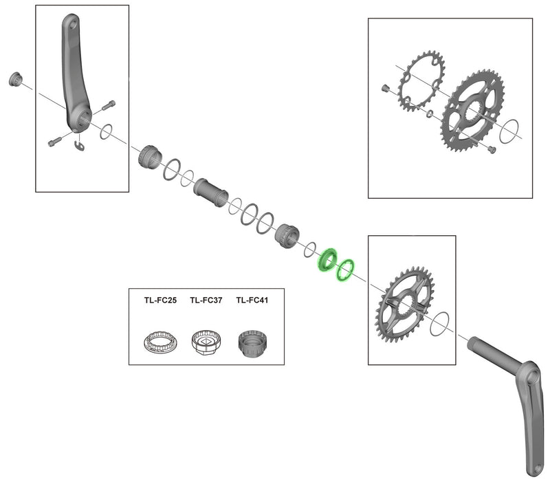 Load image into Gallery viewer, Shimano lockring for fc-m8100 m7100
