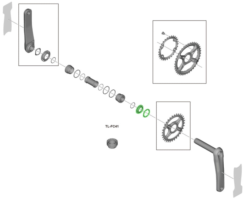 Load image into Gallery viewer, Shimano lockring for fc-m9100
