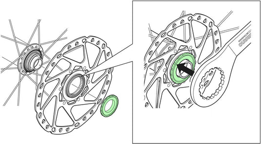 Shimano lock ring for 15 20mm thru axles external