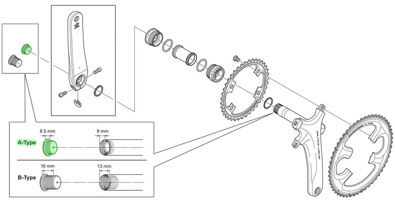 Load image into Gallery viewer, Shimano crank fixing bolt for fc-7900 fc-9000 8.5mm a-type
