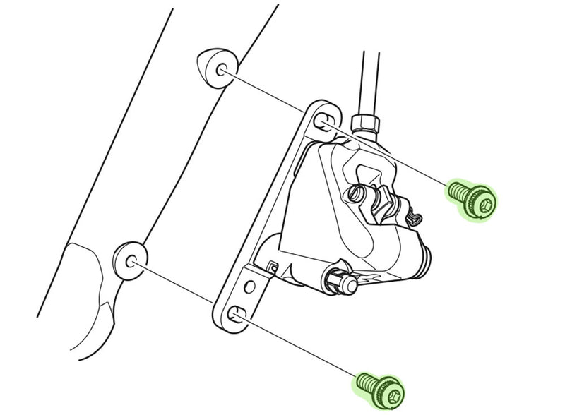 Load image into Gallery viewer, Shimano caliper fixing bolt type a for front flat-mount
