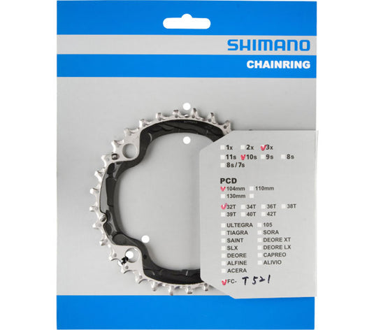Shimano kettingblad 44t fc-t521 44t-ae non series - kettingrand - zwart