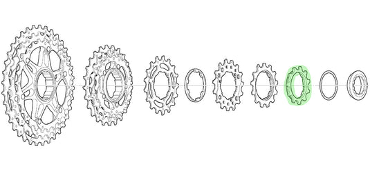 Shimano sprocket 11t with spacer for cs-m771-10 bj bk