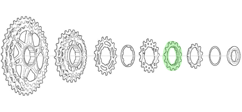 Load image into Gallery viewer, Shimano sprocket 13t for cs-m771-10 bj bk
