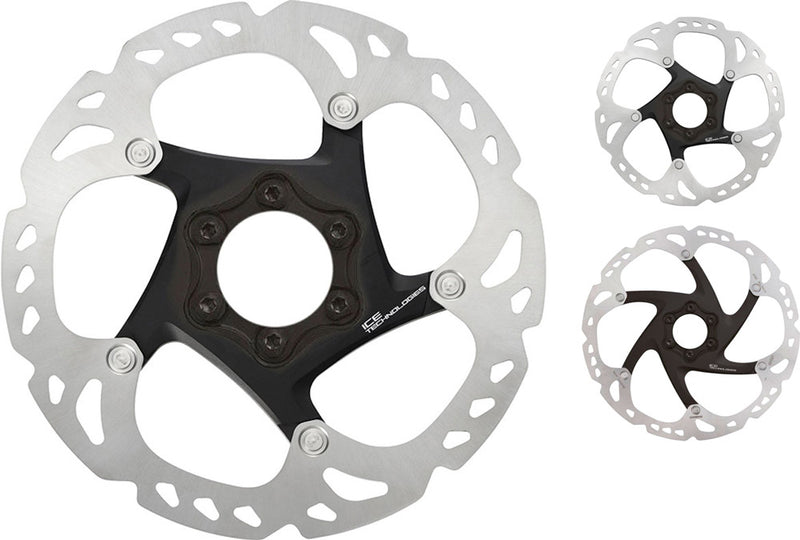 Load image into Gallery viewer, Shimano remschijf deore xt 160mm 6-gaats zilver zwart
