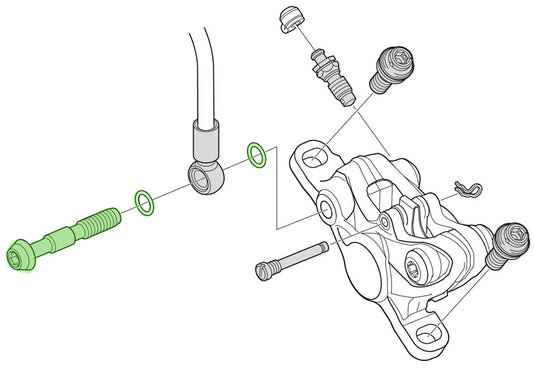 Shimano banjo bolt o-ring for sm-bh90-sbm