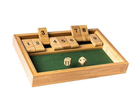 Pandoo shut the box - dobbelspel - bamboe