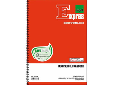 Kangaro doorschrijf kasboek a4 2x50bl + spiraal pak a 2 stuks
