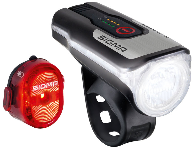 Load image into Gallery viewer, Verlichtingset Sigma Aura 80 USB koplamp + Nugget II achterlicht
