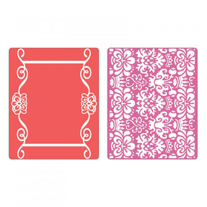 Sizzix • 3d textured impressions embossing scroll frame