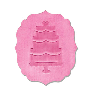 Sizzix • embosslits die label cake
