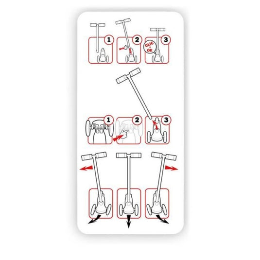 Skids control 3-wiel Kinderstep Voetrem Meisjes Roze