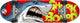 Skids control - Shark skateboard junior hout PVC rood blauw