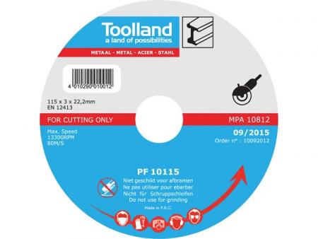 Doorslijpschijf - 13300 rpm - ø 115 mm