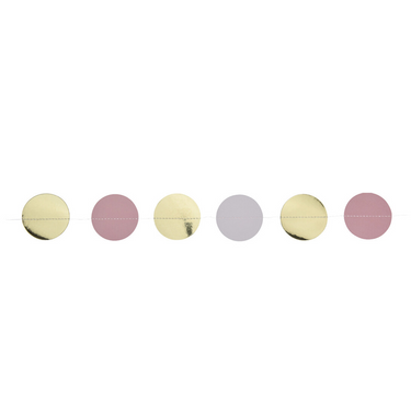 Slinger confetti roze wit goud 200cm 2 stuks