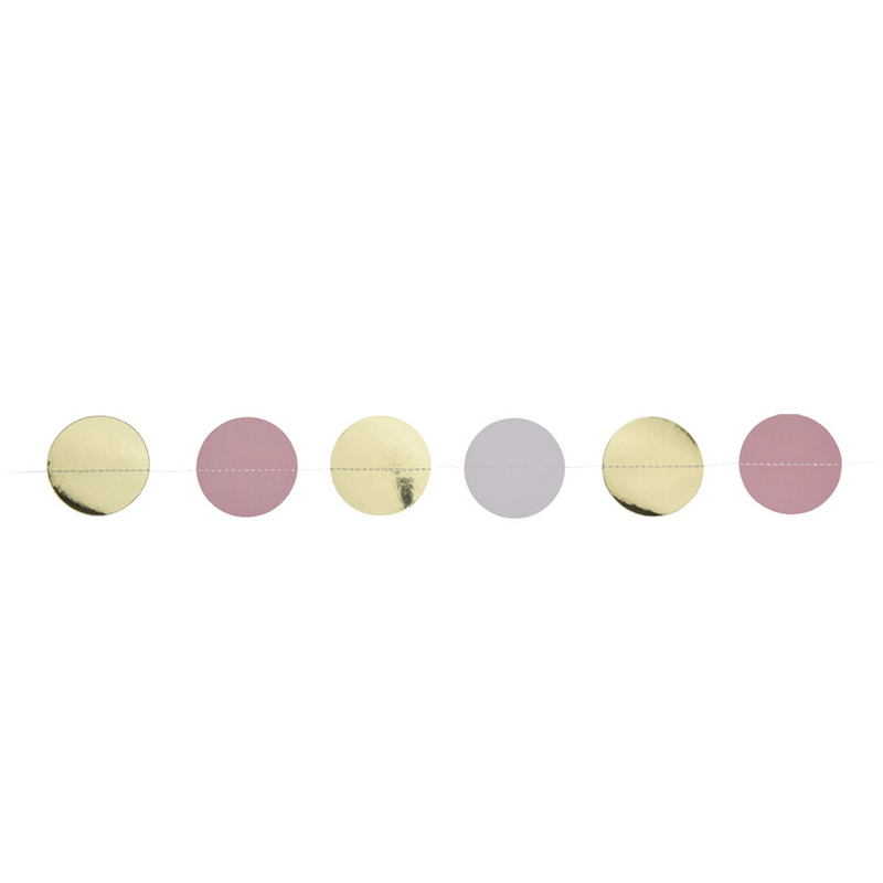 ギャラリービューアに画像をロードする, Slinger confetti roze wit goud 200cm 2 stuks
