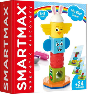 Smartmax my first totem - magnetisch sensorisch speelgoed - 8-delige stapelset met geluid en textuur - educatief speelgoed voor peuters - vanaf 1 jaar