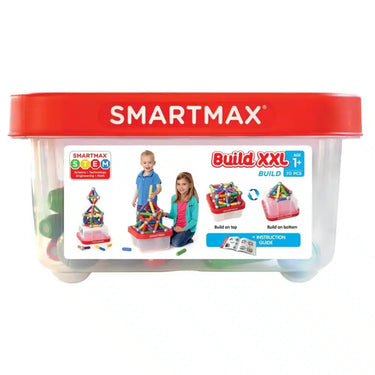Smartmax build xxl - magnetisch bouwspeelgoed - 70-delige bouwset in opbergbox - educatief speelgoed voor peuters en kleuters - vanaf 1 jaar