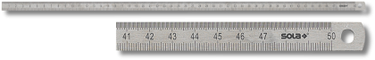 Sola buigbare lineaal 200x13x0,5mm rvs lss200, dubbelzijdige maatverdeling mm cm - 56103101 - 56103101