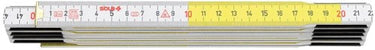 Sola vouwduimstok hout 2mtr 10-ledig hf2 10, wit geel, klasse 3 per 10 verpakt - 53021201 - 53021201