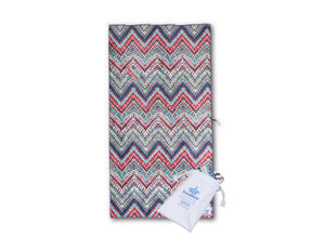 Soobluu strandlaken - chevron - 100x160cm