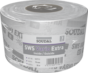 Soudal sws vario extra | vochtregulerende folie | 100 mm x 30 m | wit - 157712