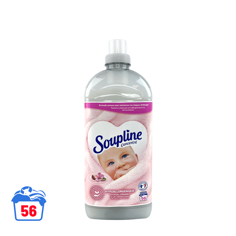 Afbeelding laden in galerijviewer, Soupline wasverzachter hypoallergeen met amandelmelk 1300ml
