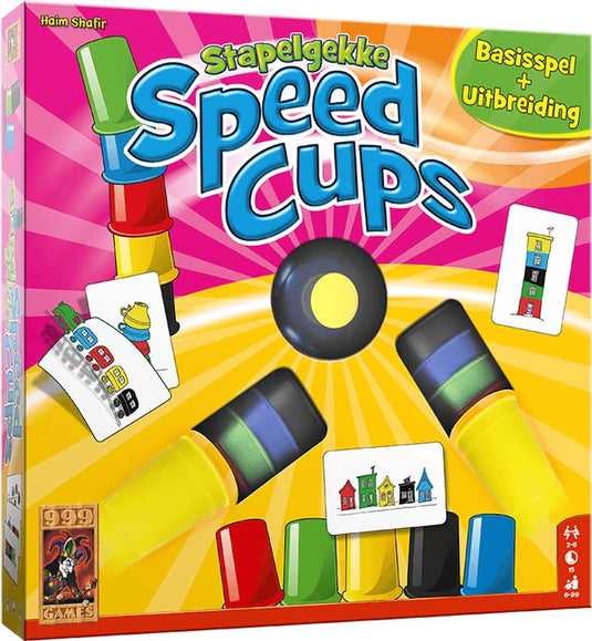 999games 999 games stapelgekke speed cups actiespel, 6 spelers