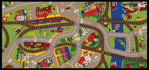 Diverse merken speelkleed ride the train (95x200)