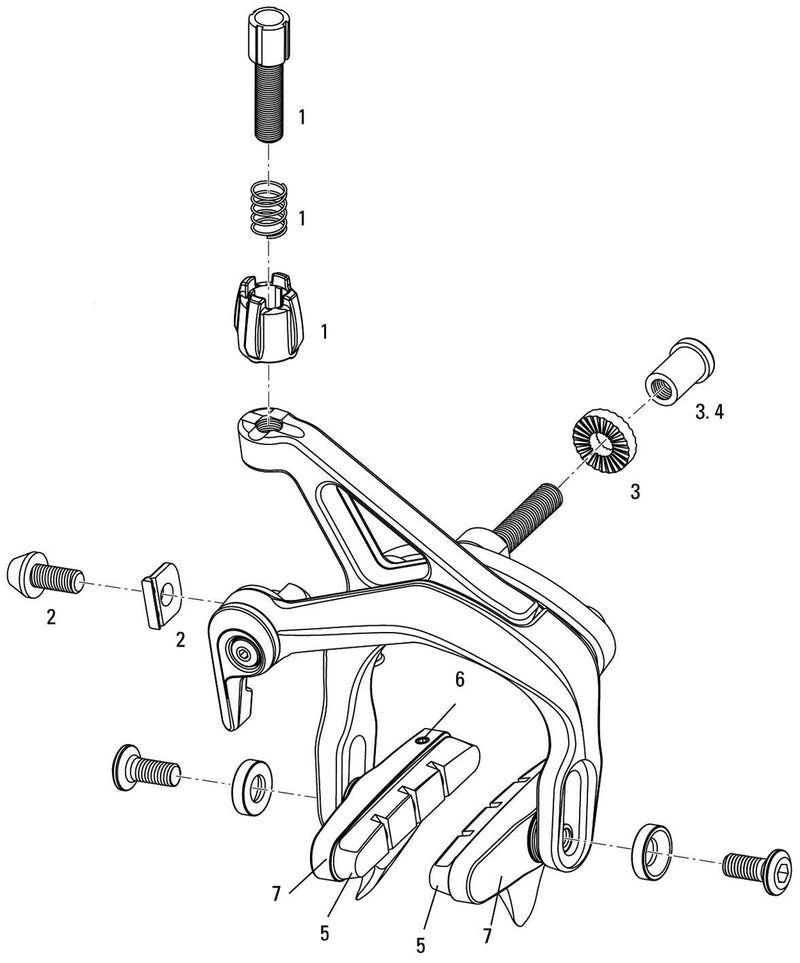 Load image into Gallery viewer, Sram racerem force road brake force rear
