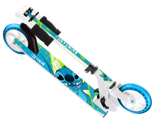 Disney stitch 2-wiel kinderstep opvouwbaar voetrem wit blauw