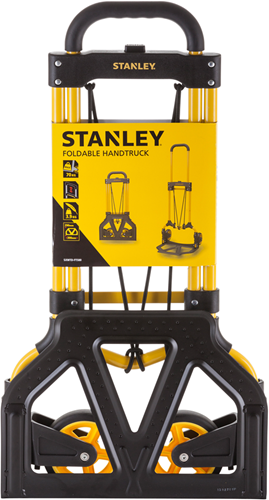 Stanley opvouwbare steekwagen sxwtd-ft580 - max. 70kg - 41 x 40 x 102 cm - aluminium - incl. elastisch koord - zwart geel