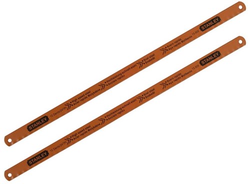 Stanley handgereedschap metaalzaagblad 300mm - 24t inch (2 stuks kaart) - 0-15-906