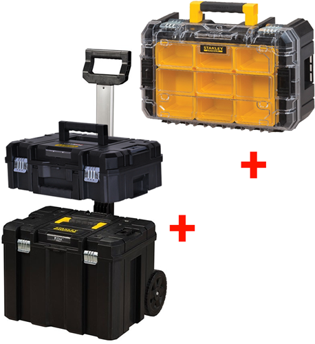 Laden Sie das Bild in Galerie -Viewer, Stanley koffers fmst1-80101 fatmax tstak opbergsysteem bonuspack 3-in-1 - fmst1-80101
